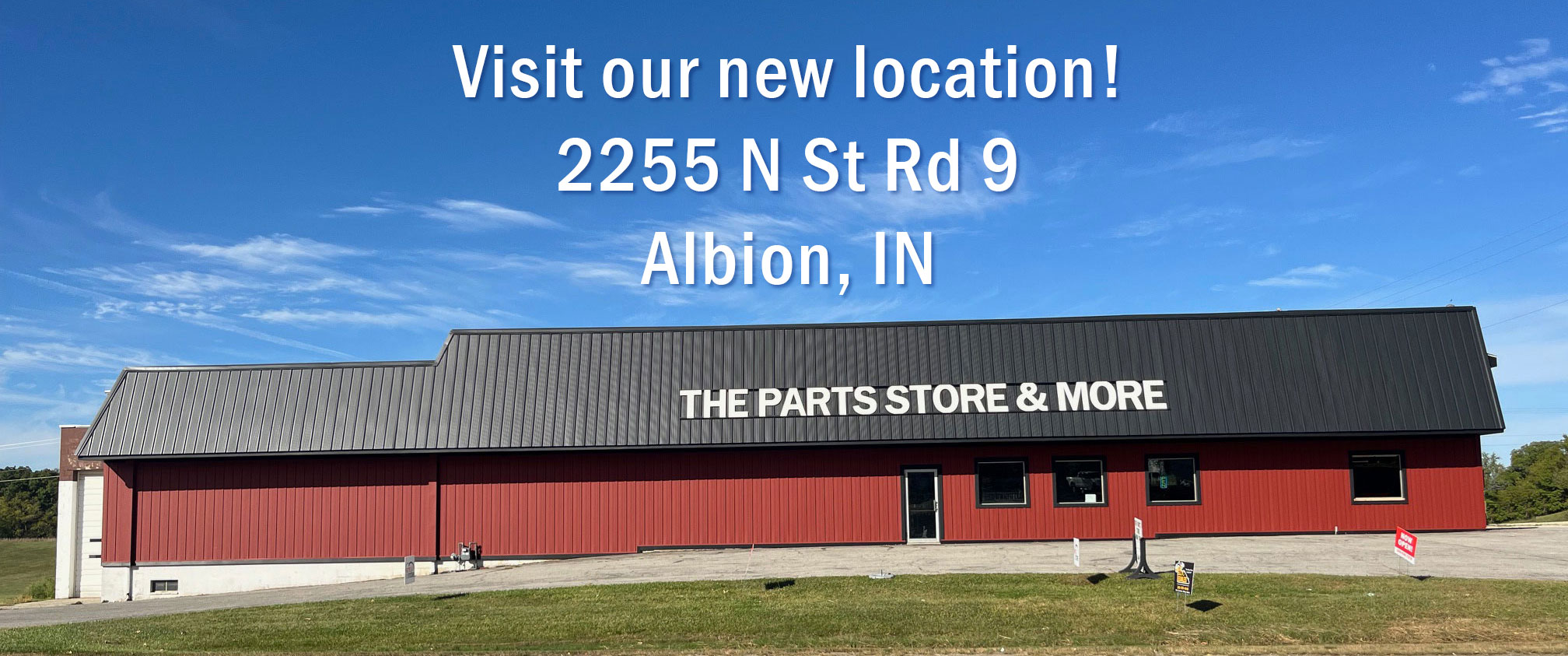 Visit our new location just south of Albion, IN